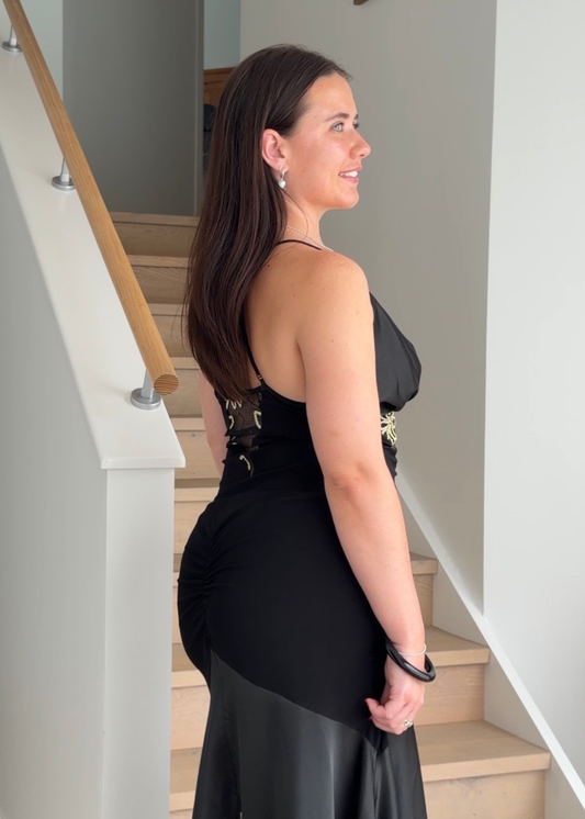 Y2K Embroided Formal Dress