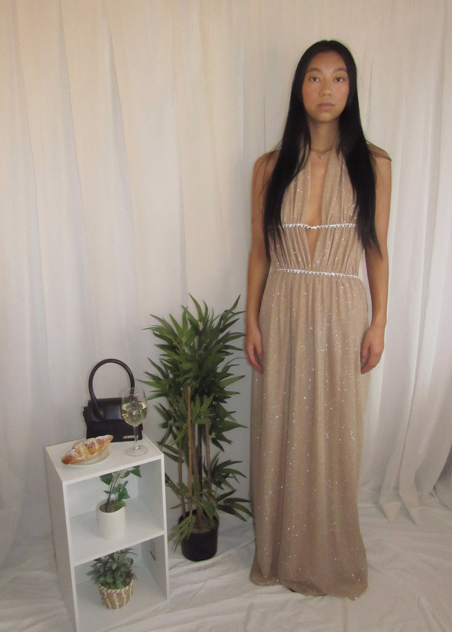 Deep Plunge Stardust Dress