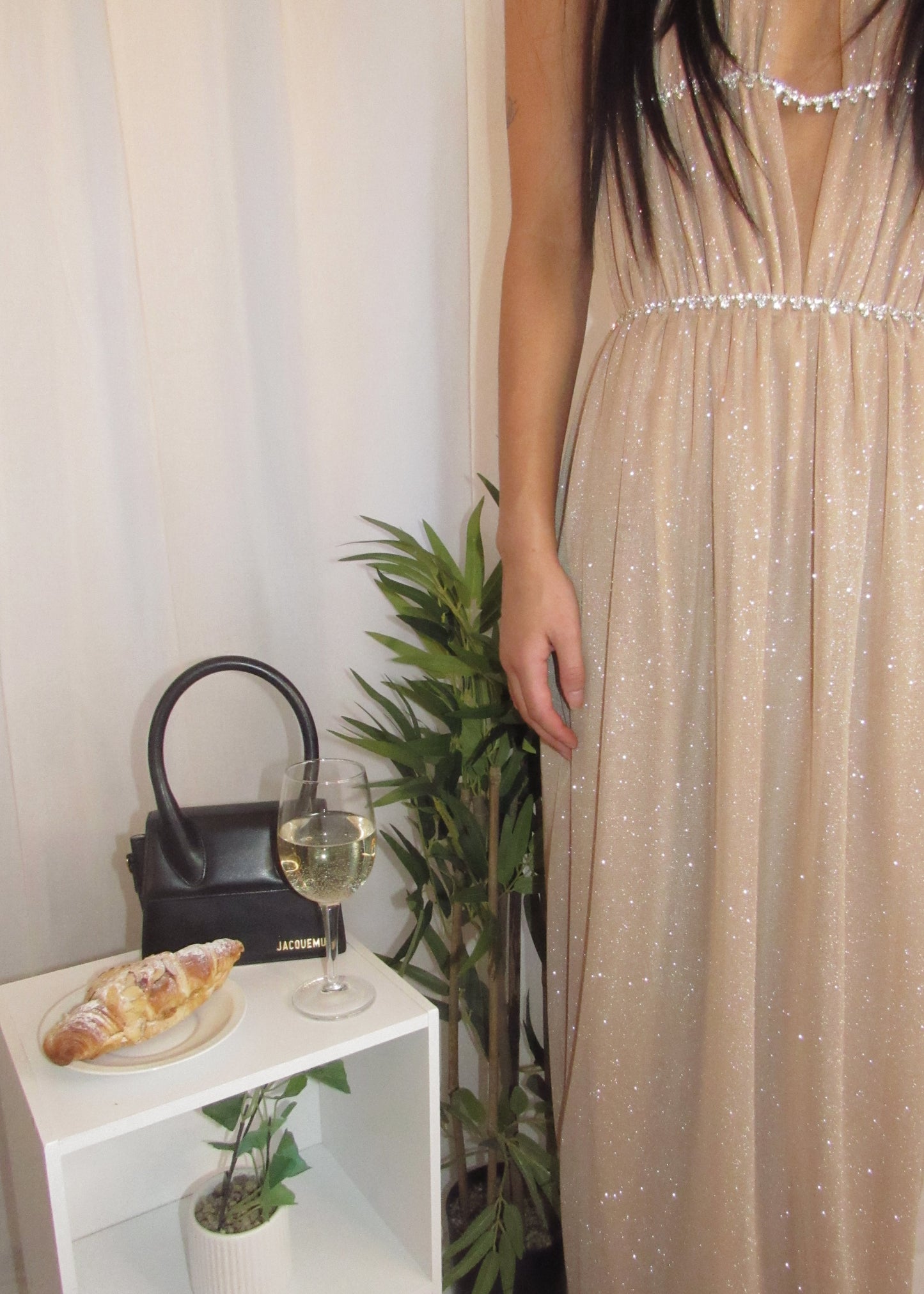 Deep Plunge Stardust Dress