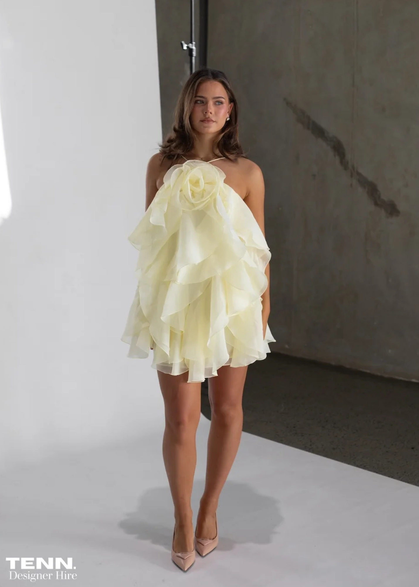 Aje Pandorea Mini Dress in Butter