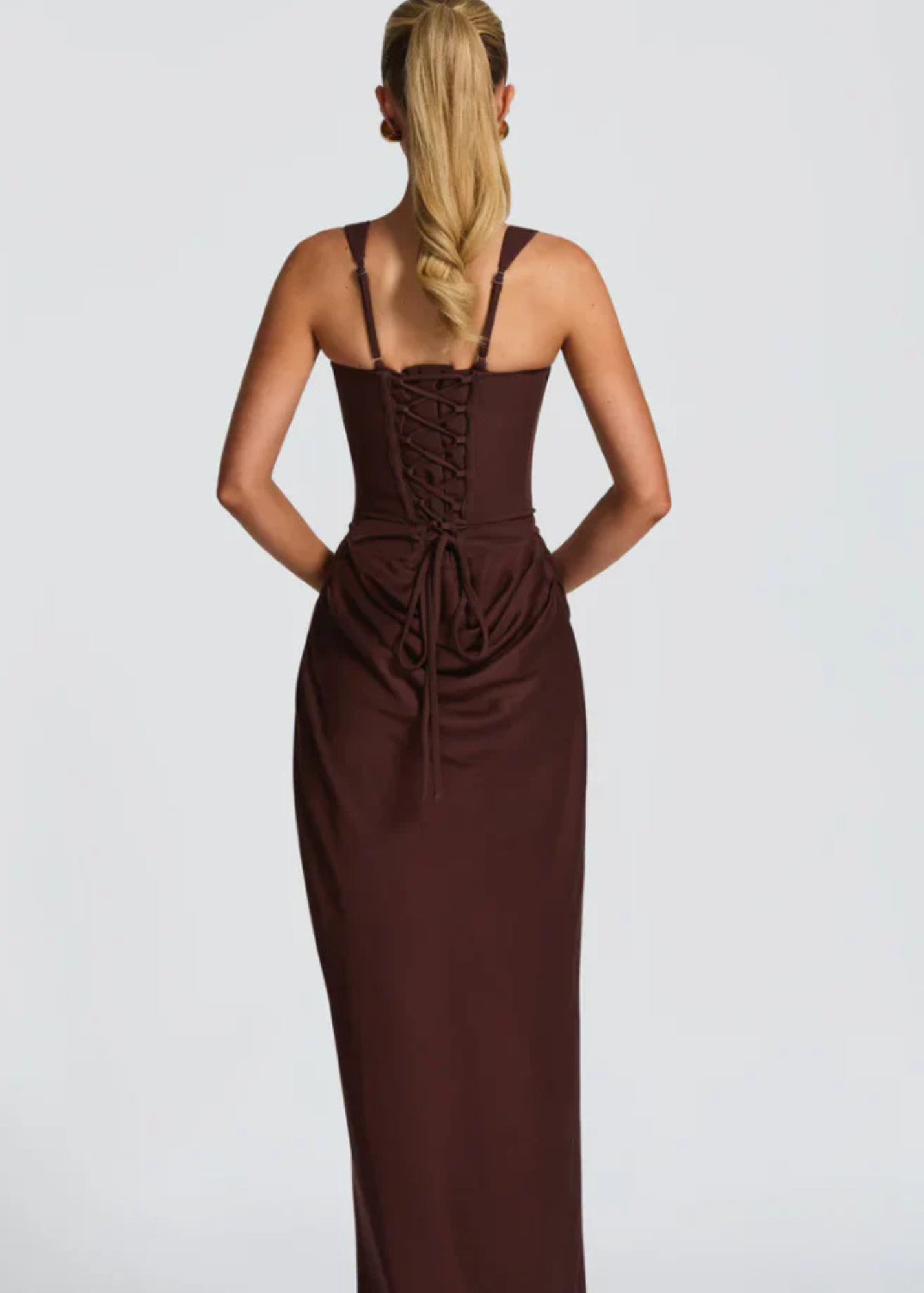 Babyboo Cornelia Dress in Plum Brown