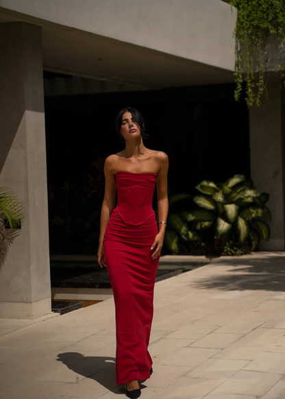 HNTR the Label Louie Gown in Red