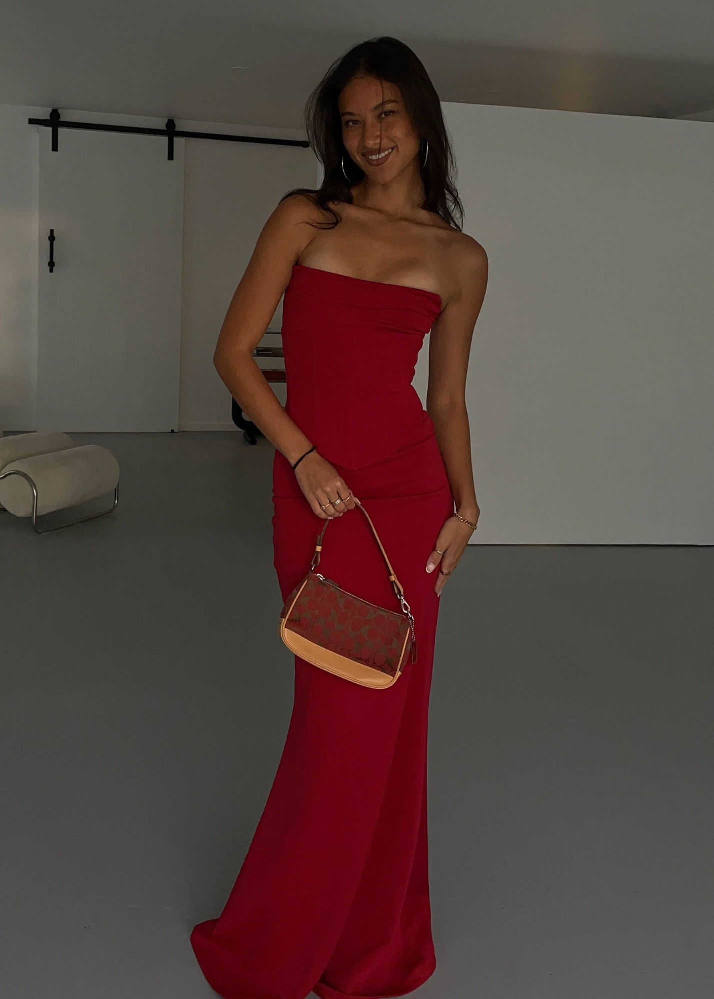 HNTR the Label Louie Gown in Red