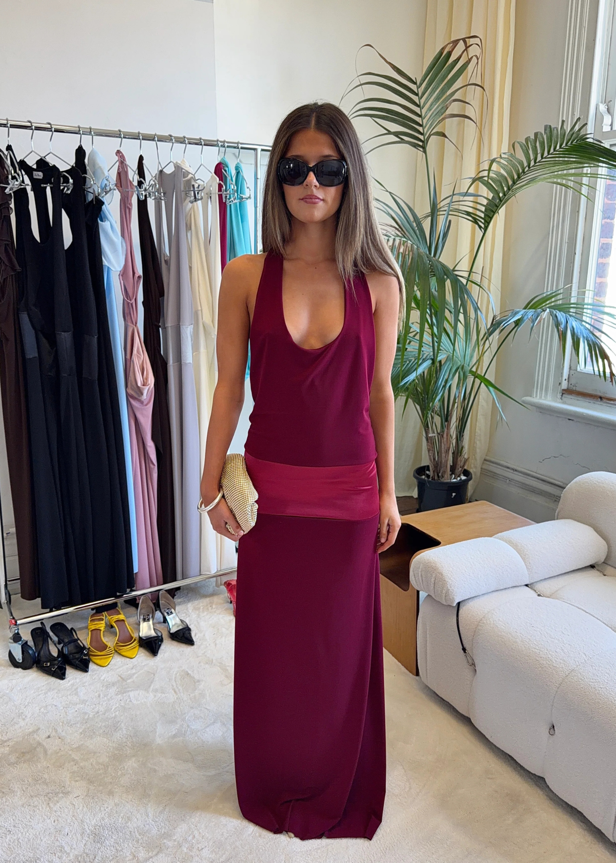 La Marie Serena Dress in Ruby