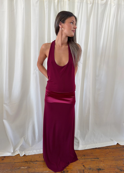 La Marie Serena Dress in Ruby