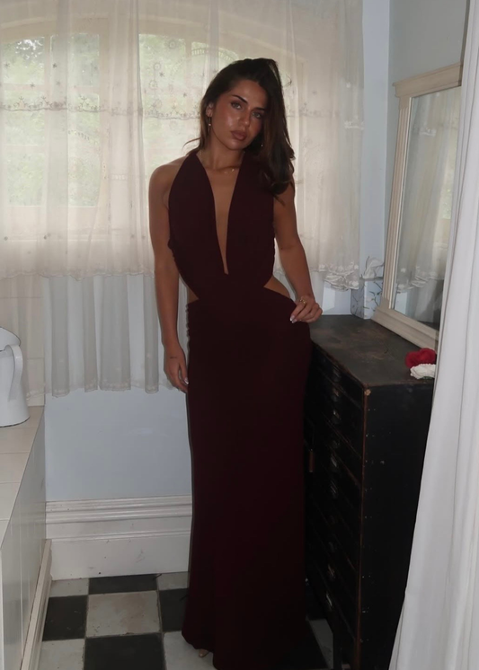 Mim and Bell Yvette Dress in Burgundy