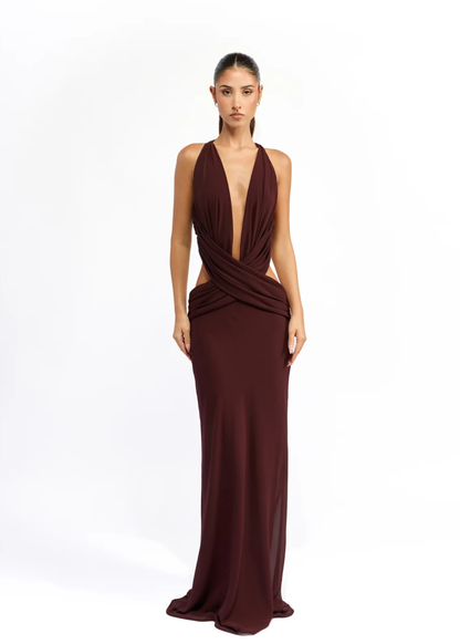 Mim and Bell Yvette Dress in Burgundy