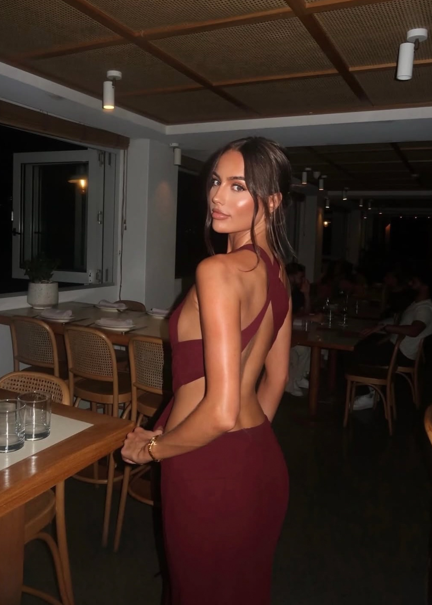 Mim and Bell Yvette Dress in Burgundy
