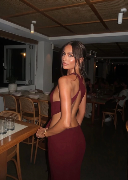 Mim and Bell Yvette Dress in Burgundy